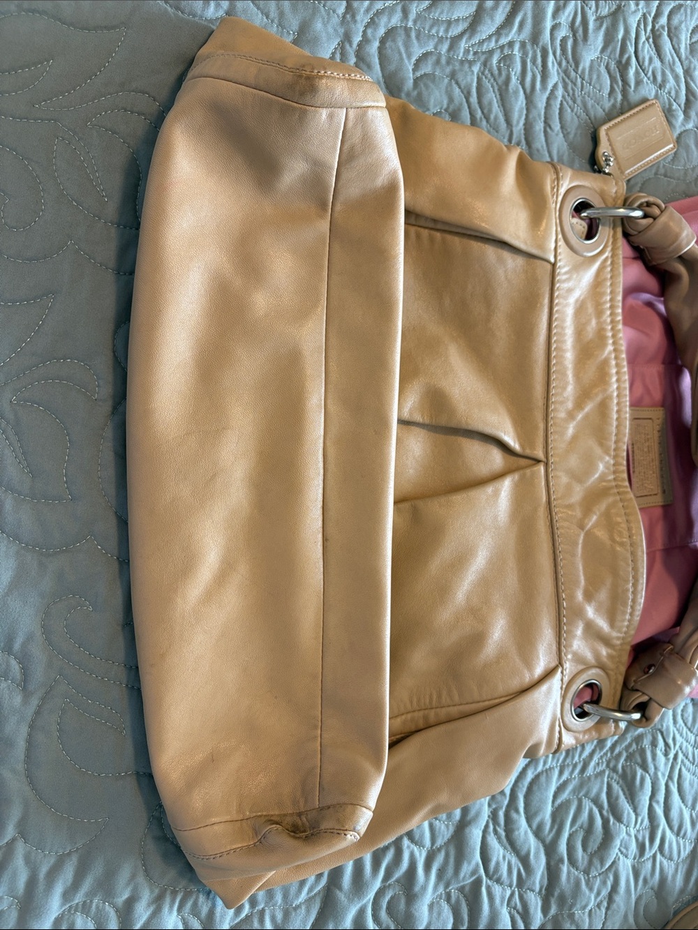 Coach Parker Hippie Leather Shoulder Bag with Top Handle - Picture 7 of 10